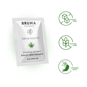 BRUMA - HUILE DE GRAINES DE SATIVA GEL GLISSANT RÃCHAUFFANT SAVEUR DE CANNABIS 6 ML